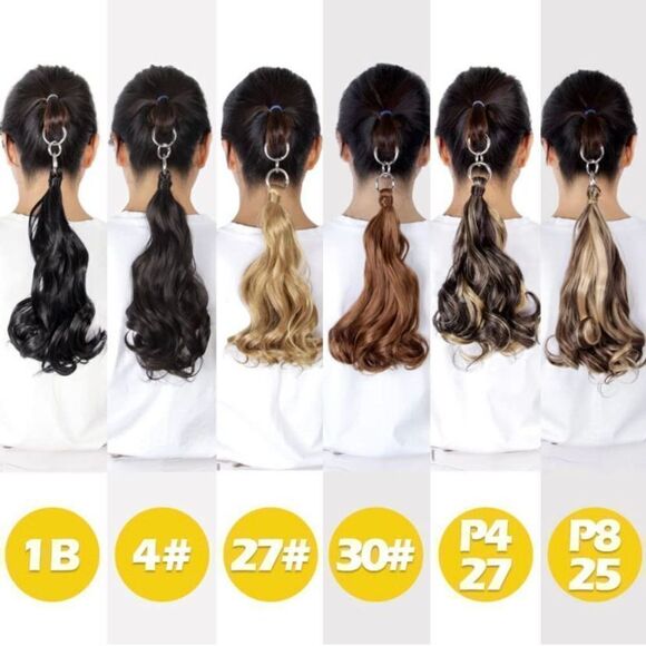 Brandnew Short Ponytail Extension 14 Inch Blonde Ombre - Picture 9 of 9